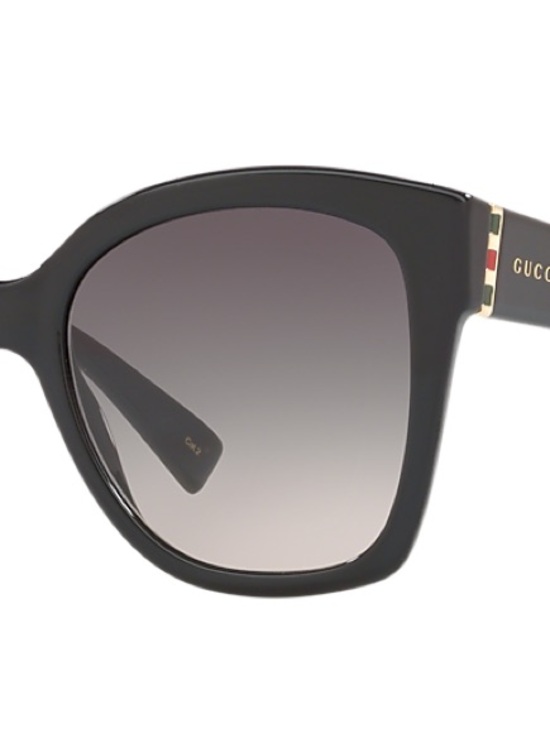 Gucci Black Frame Gradient Gray Lens Women\'s Square Sunglasses